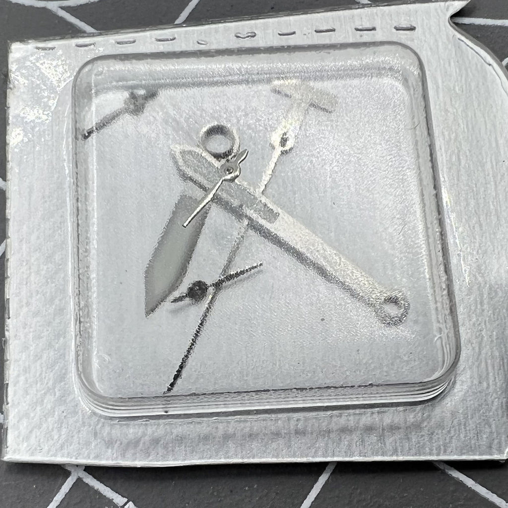 Green Lume Silver Trim Watch Hands Set Fit for ETA G10.211 G10.212 Movement