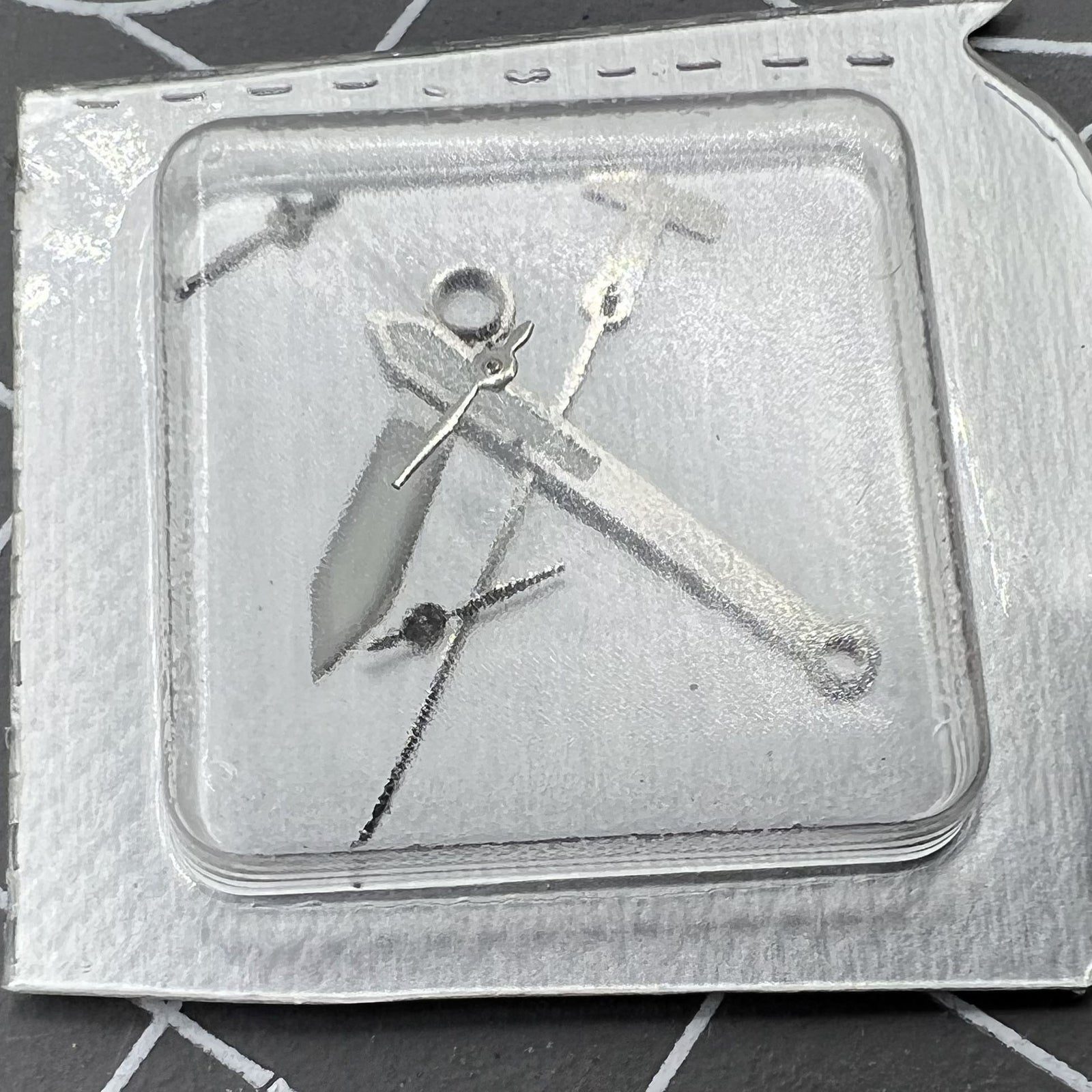 Green Lume Silver Trim Watch Hands Set Fit for ETA G10.211 G10.212 Movement