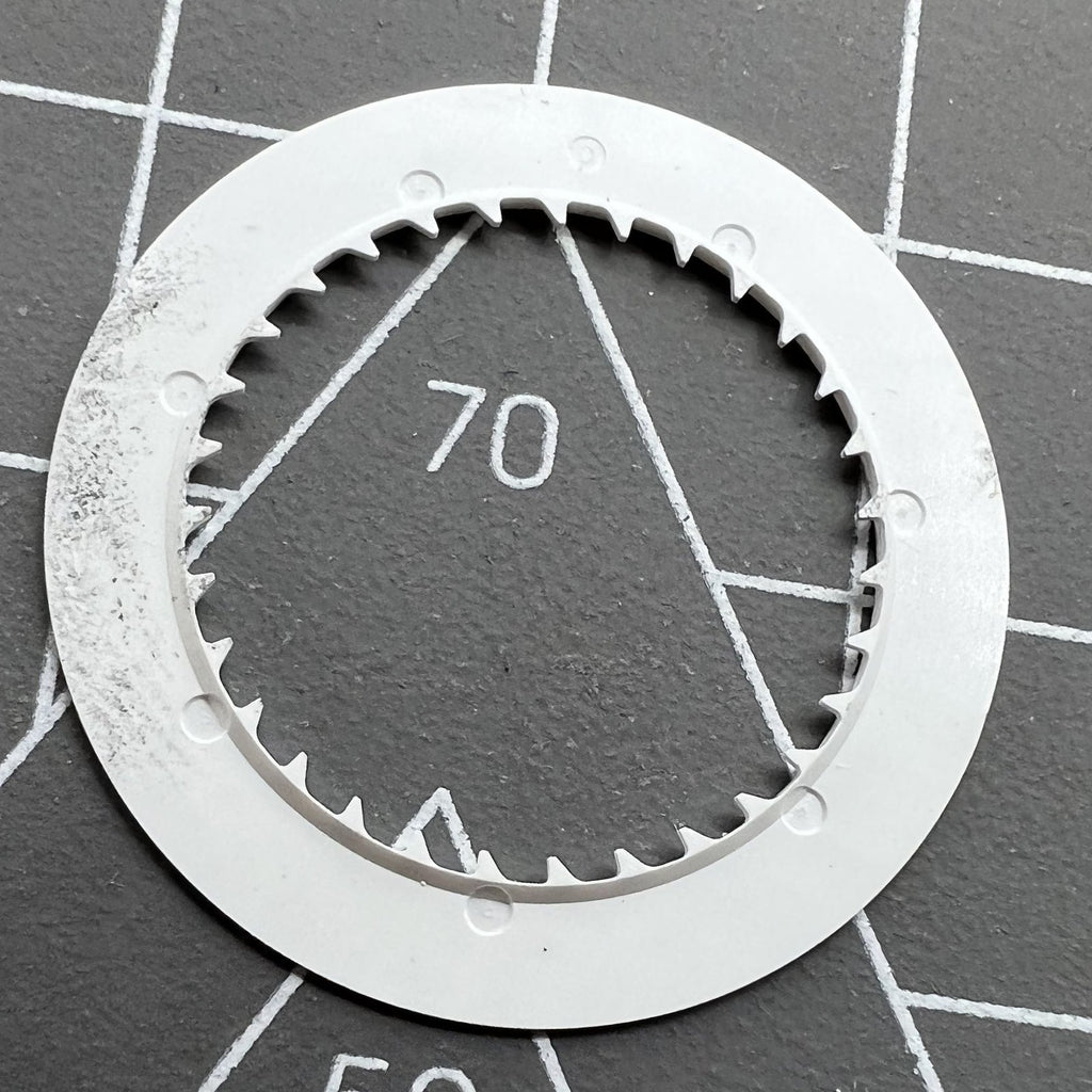 Watch Date Wheel - Orange Font on White Background for NH35 Movement