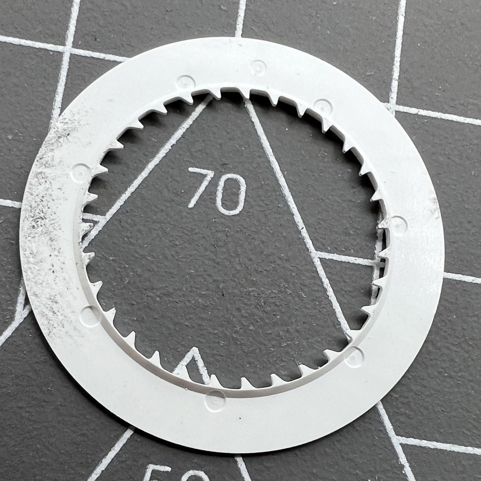 Watch Date Wheel - Orange Font on White Background for NH35 Movement