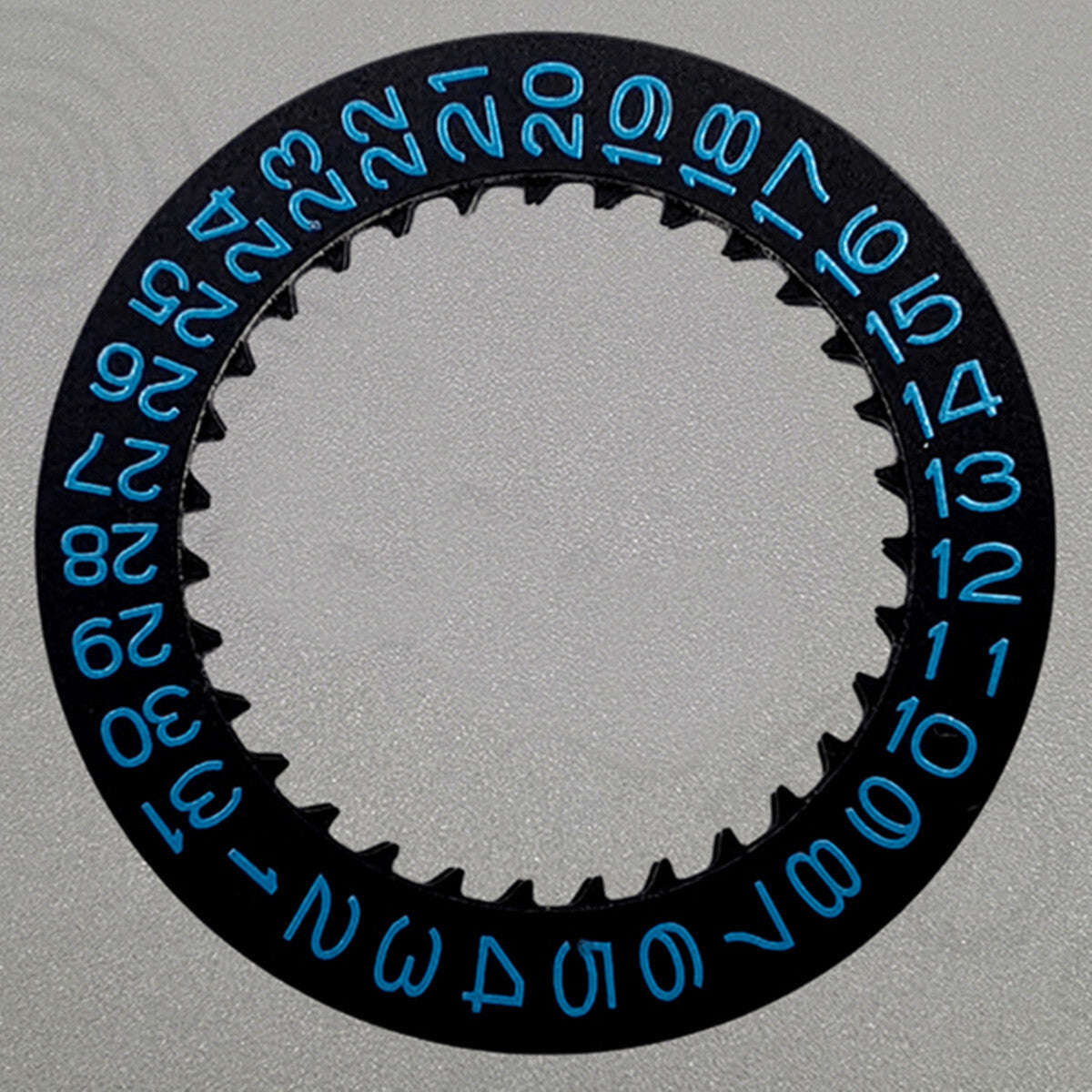 Blue Font Black Date Disk Wheel for NH36 NH35 Movement D3 Crown Position 3.8