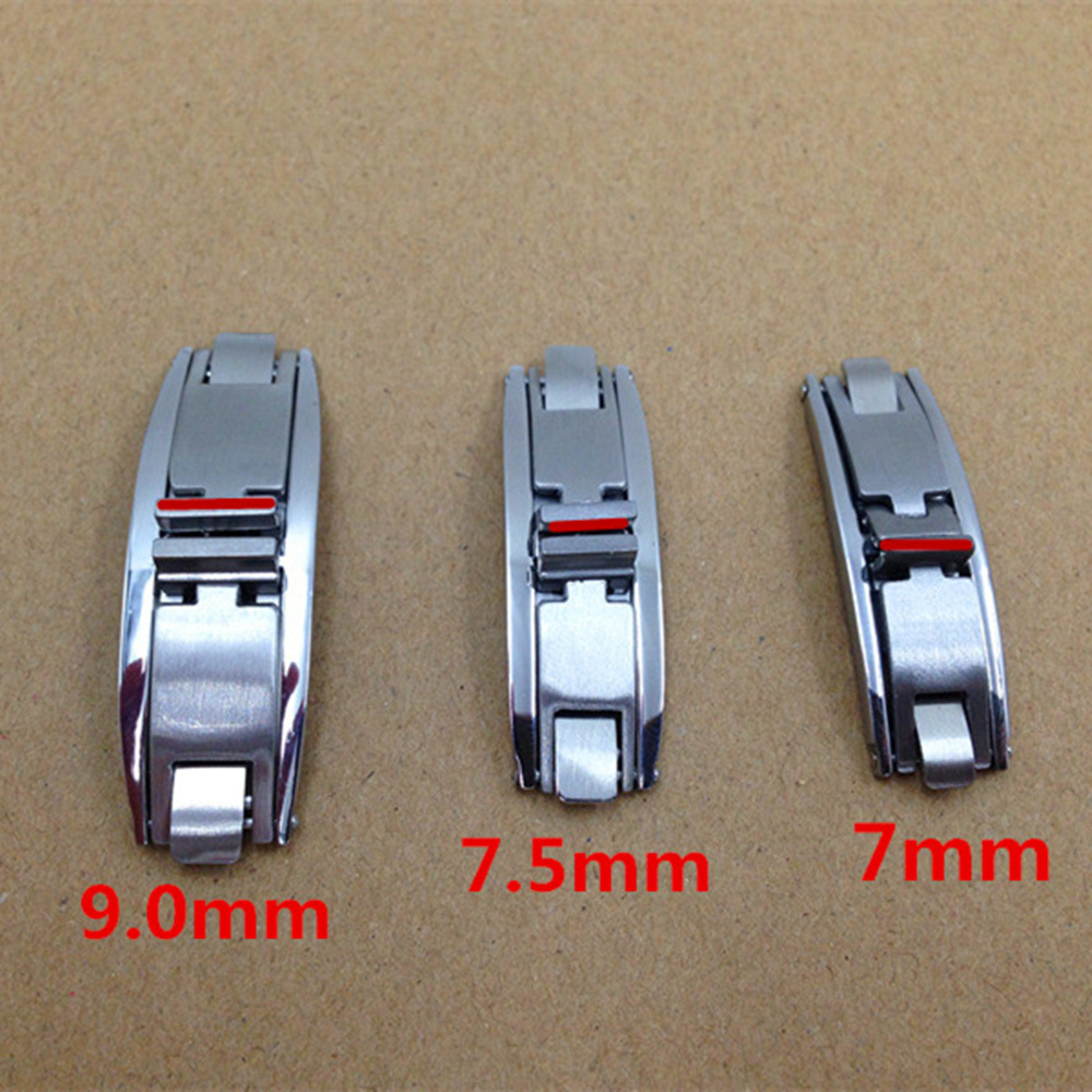 3X 7.6mm Width Stainless Steel Clasps Ceramic Butterfly Buckle J12 Elastic