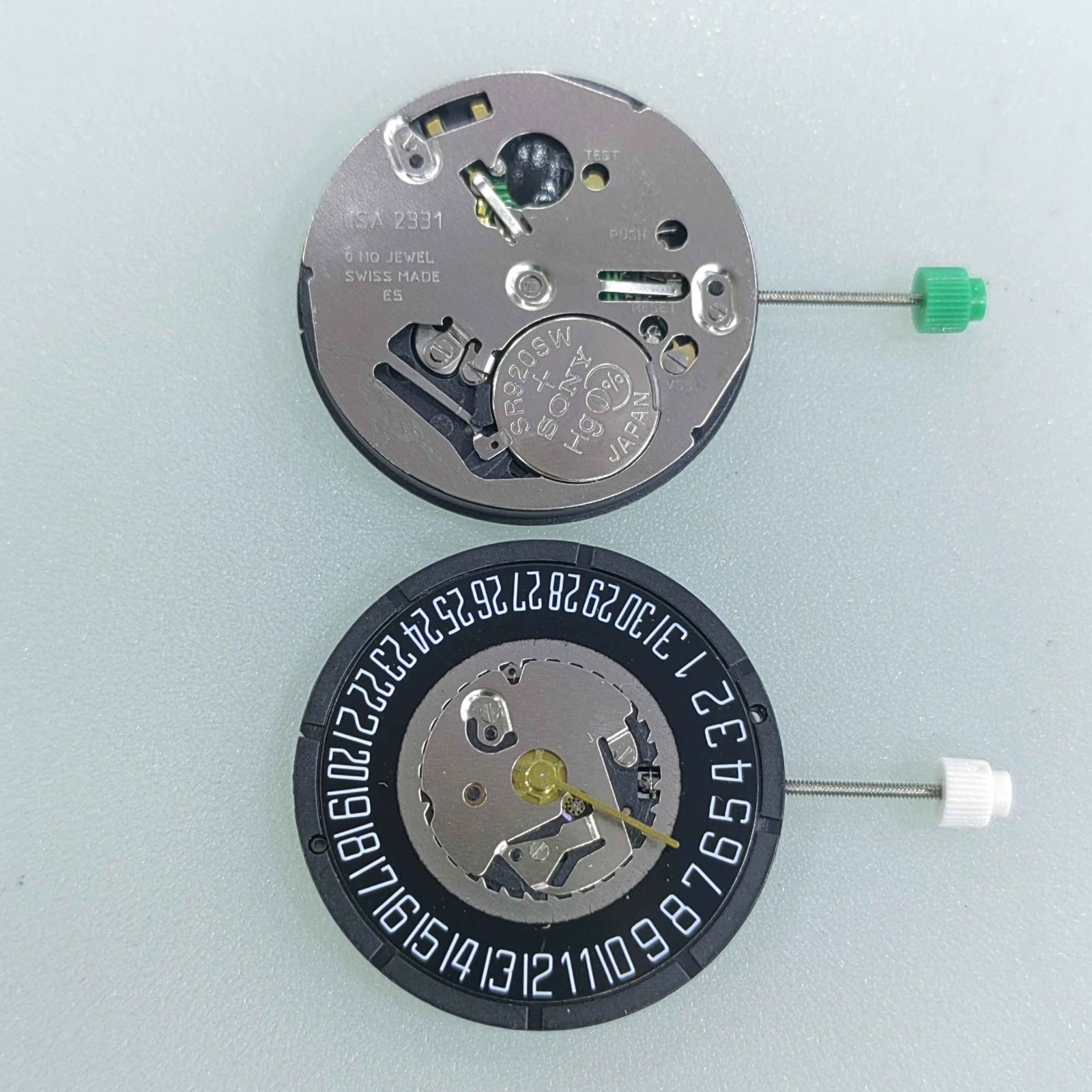 ISA 2331 Black Dial Quartz Movement Date At 6 Watchmaker Watch Repair Part