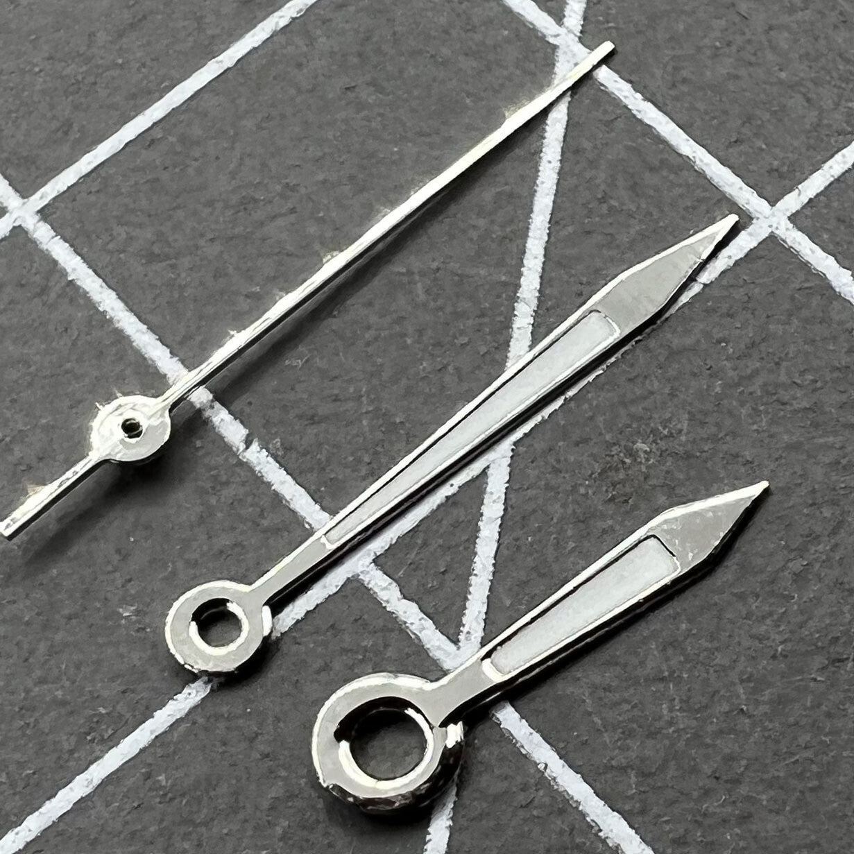 2 Sets/Pack12mm Silver Green Luminous Hands for Ronda 515 Quartz Movement