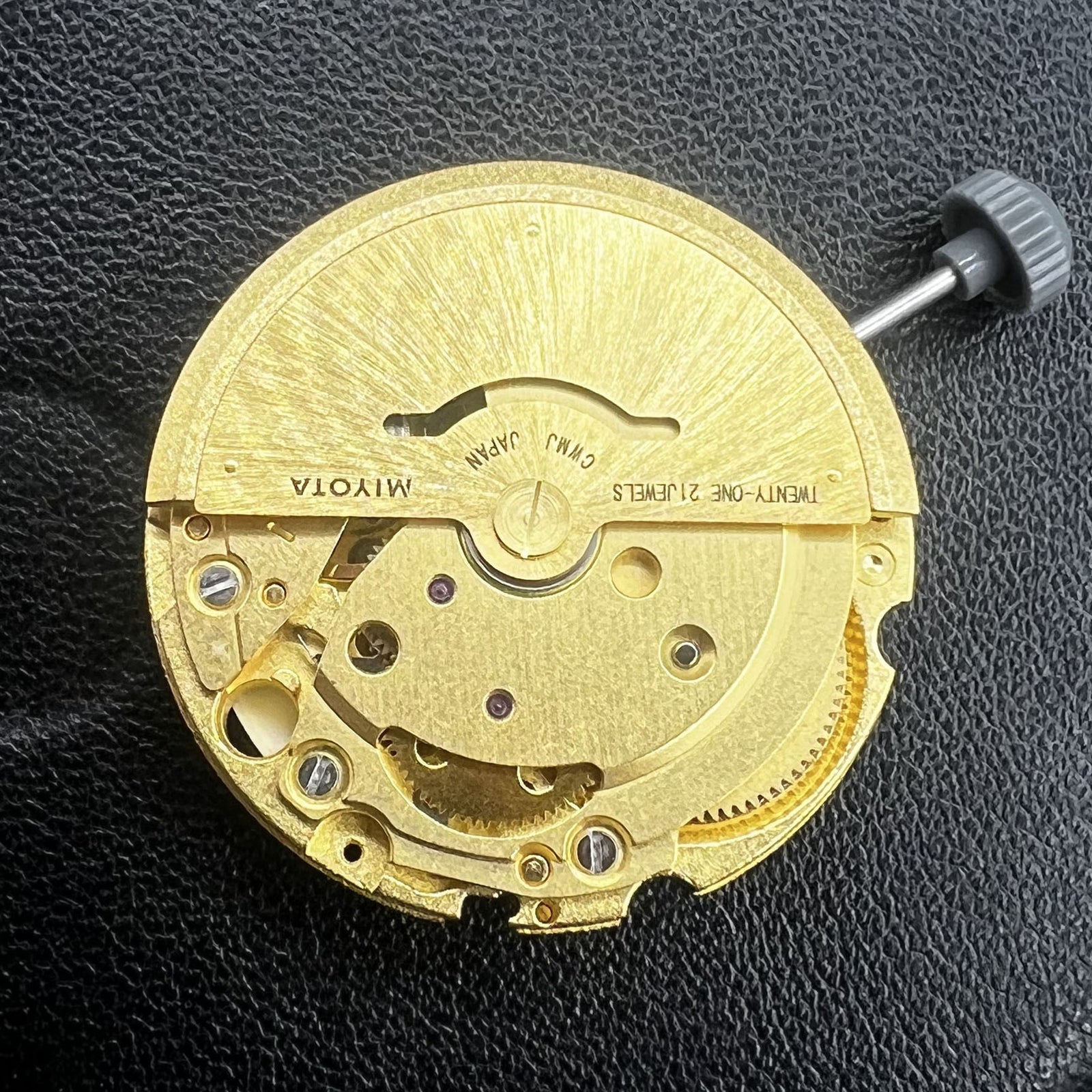 Golden Miyota Citizen 8200/8215 Mechanical Movement Double Calendar Date At 3