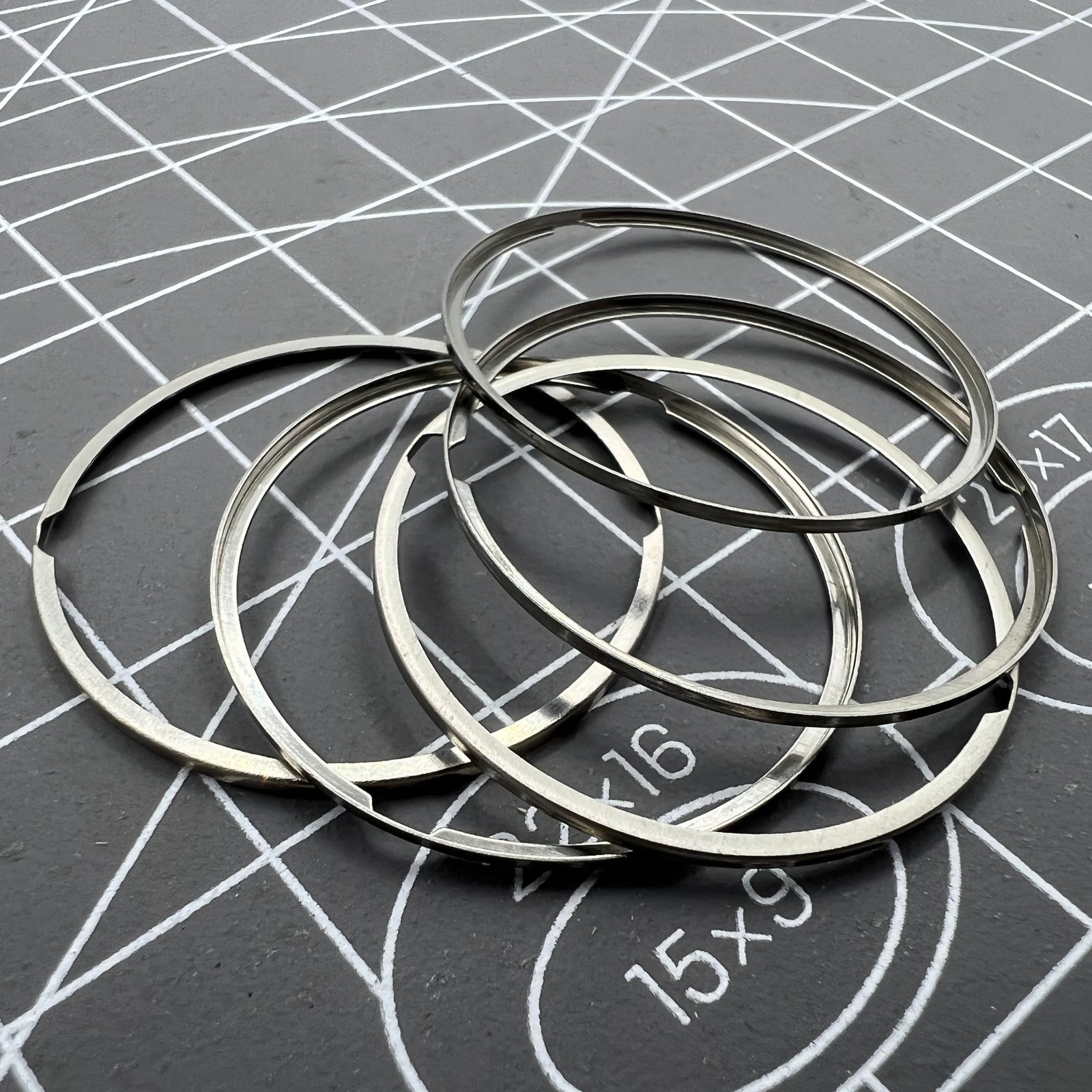 5 PIECES Steel Dial Mount Spacer Fixing Ring for ETA 2824/2836/2846 Movement