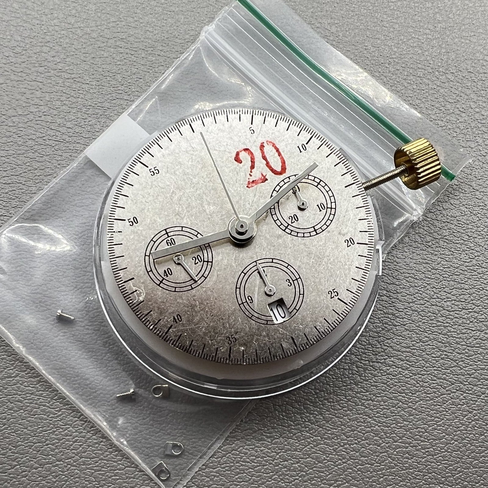 Chronograph Movement @6 White Single Calendar Second @9 ETA 7750 Replacement