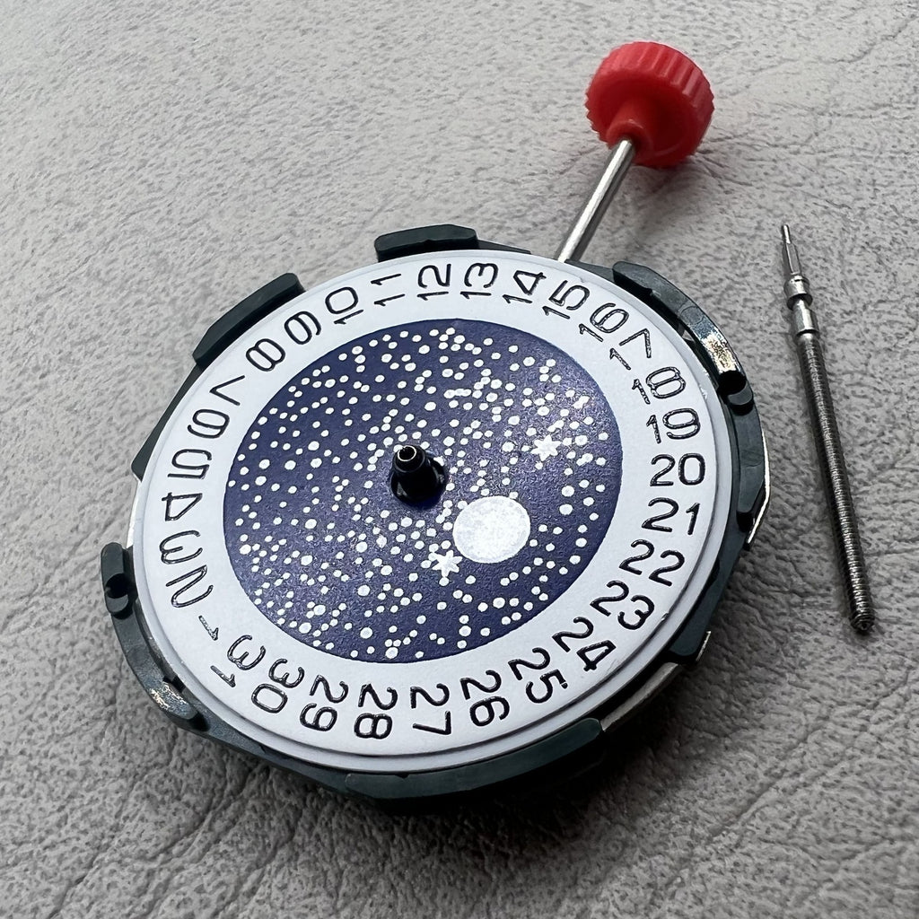 2 PIECES Japan Miyota 2115 Quartz Movement Single Calendar Date at 3