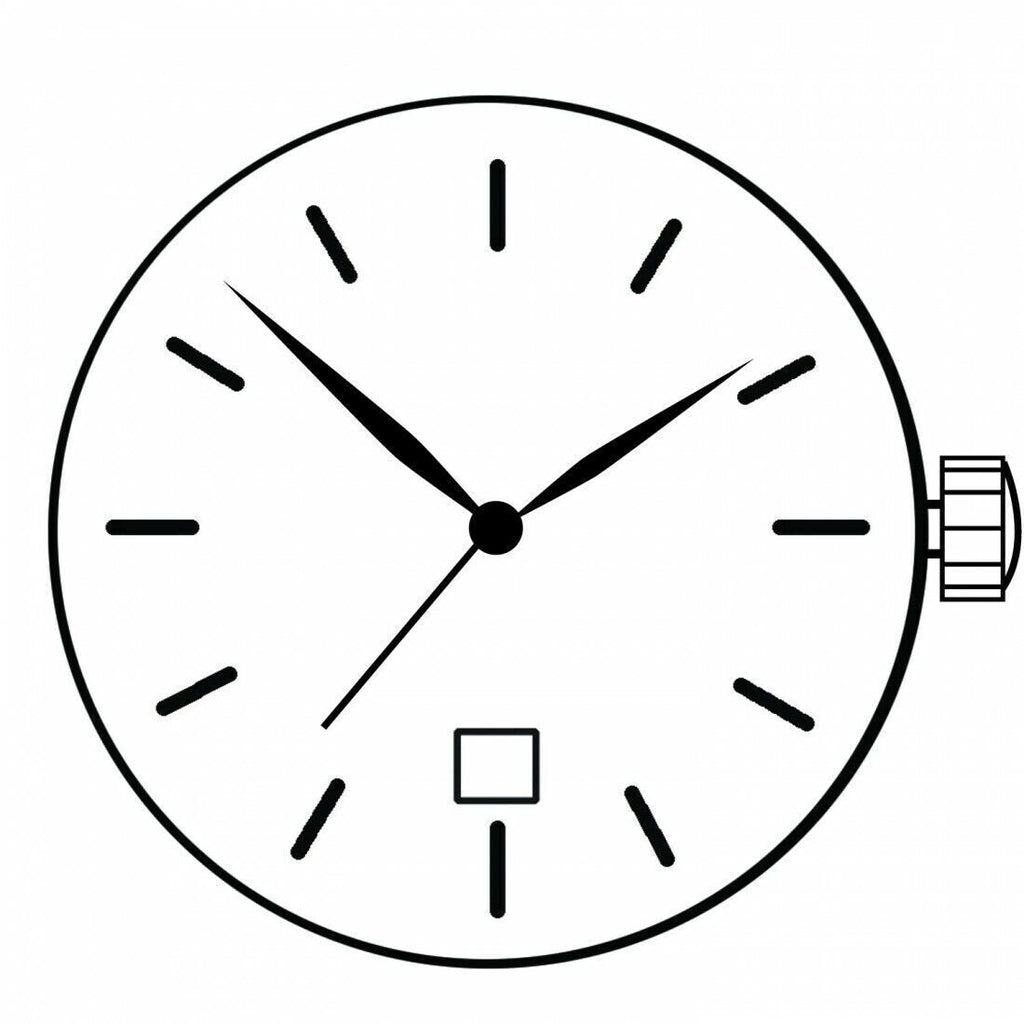 Miyota 2015 Japan Quartz Movement Date at 6