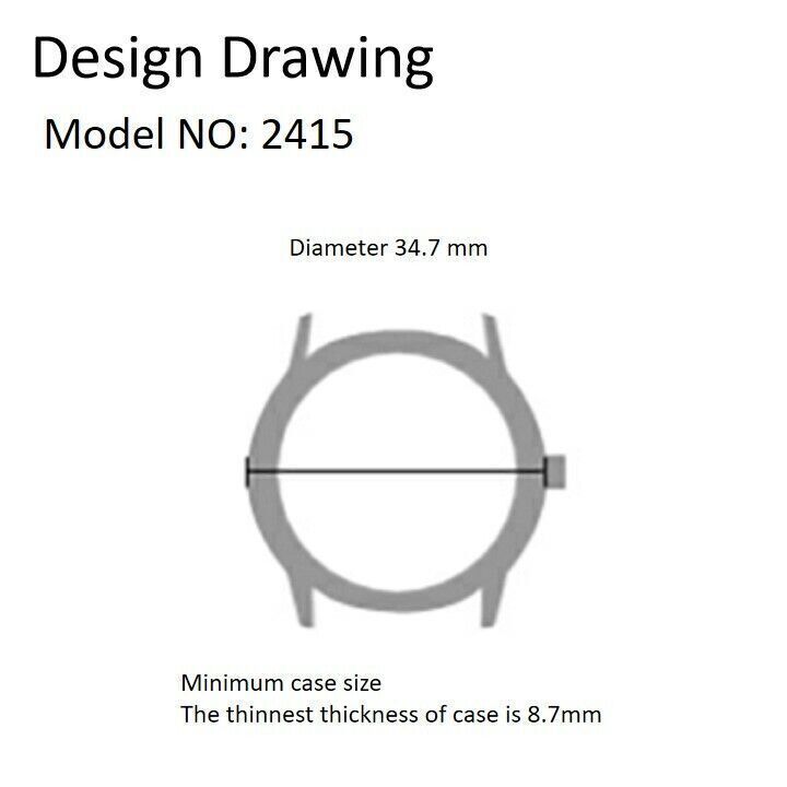 Miyota 2415 Japan Quartz Movement Date at 3