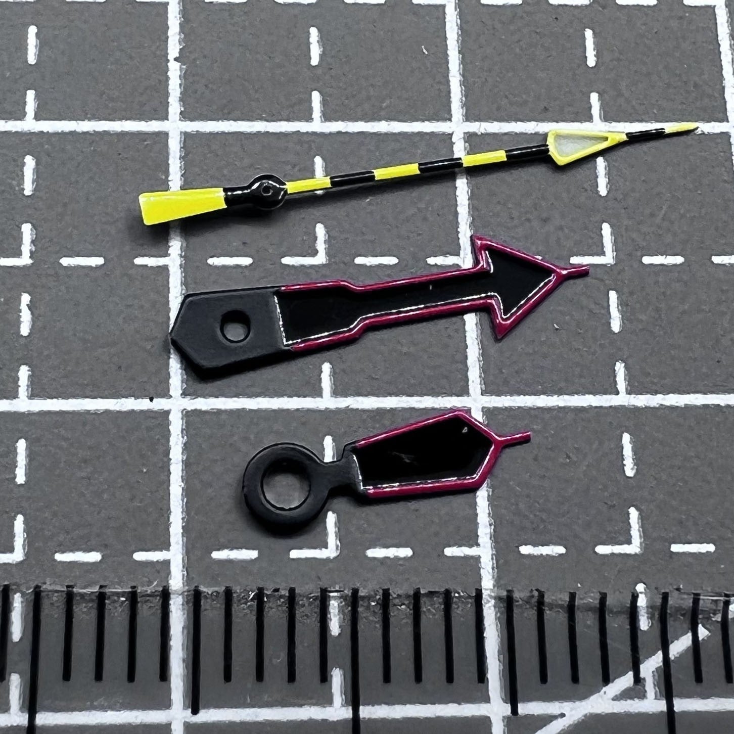 Silver Trim Black Painted Black Second Green Lume Hands Set for NH35/36 Movemet