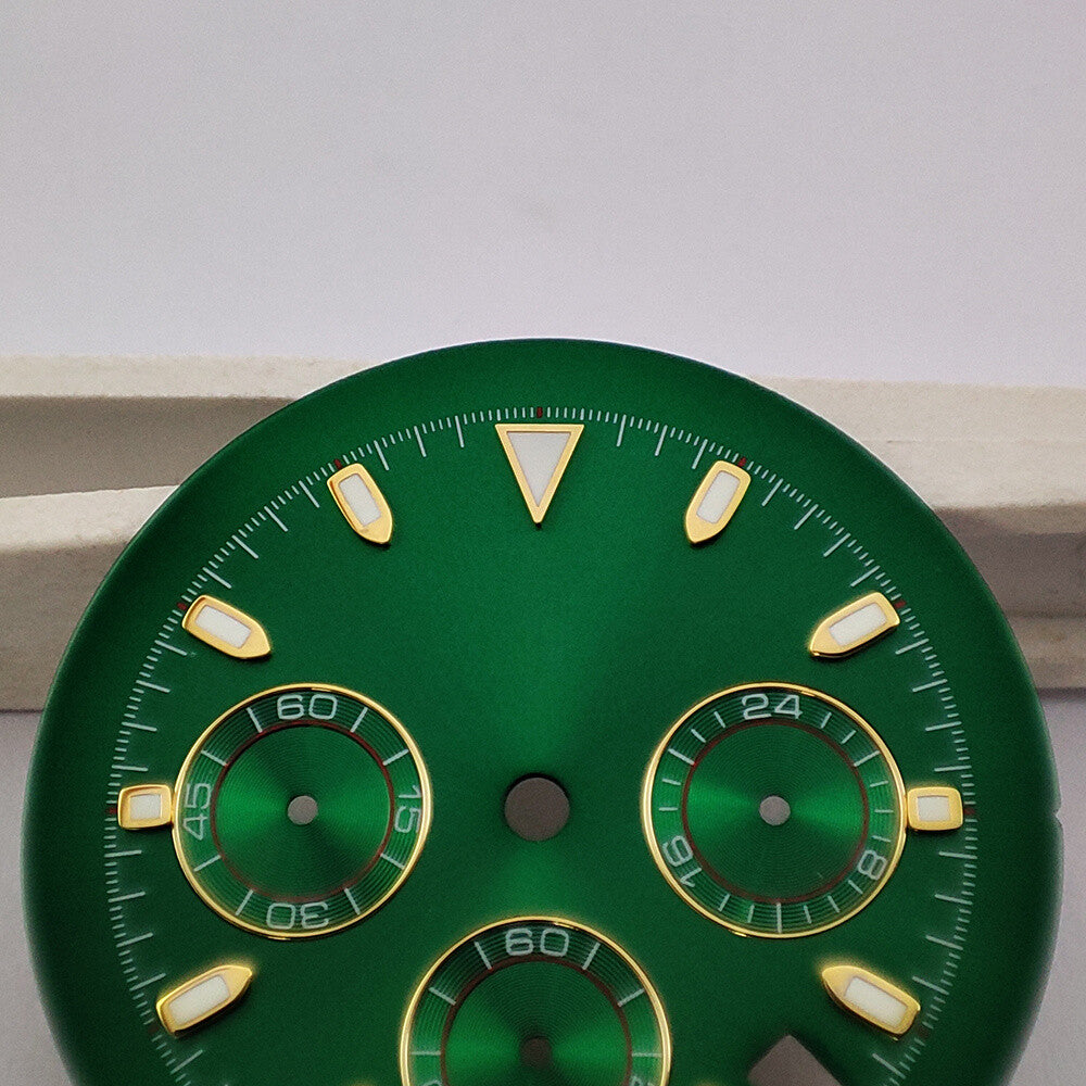 Green Luminous Matted Green Watch Dial for VK63 Quartz Movement Watch Part