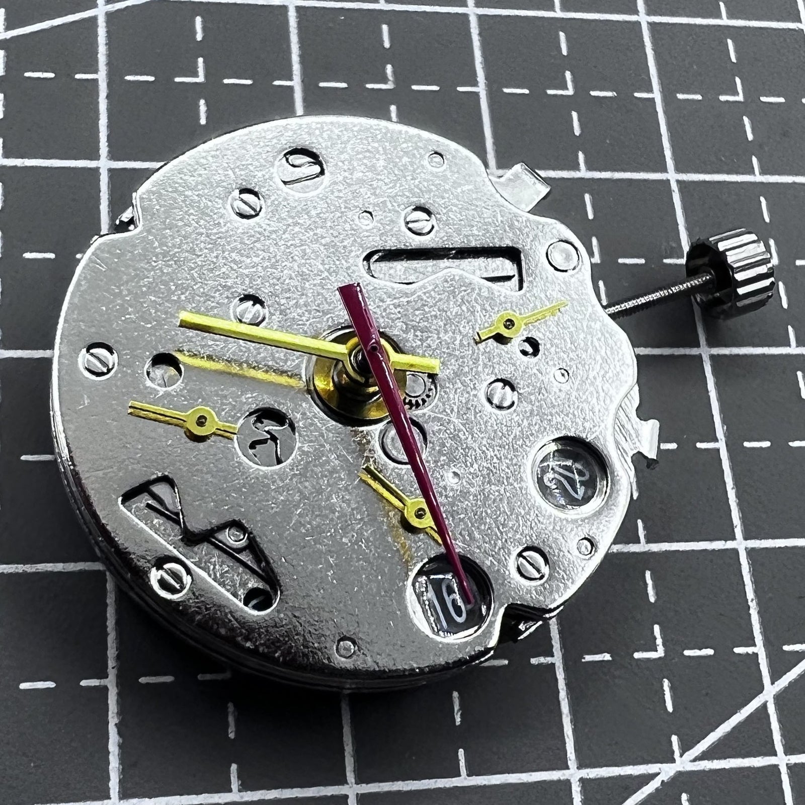 Seagull ST16 Mechanical Movement Watch Part Black Calendar 7 Hands Date at 6