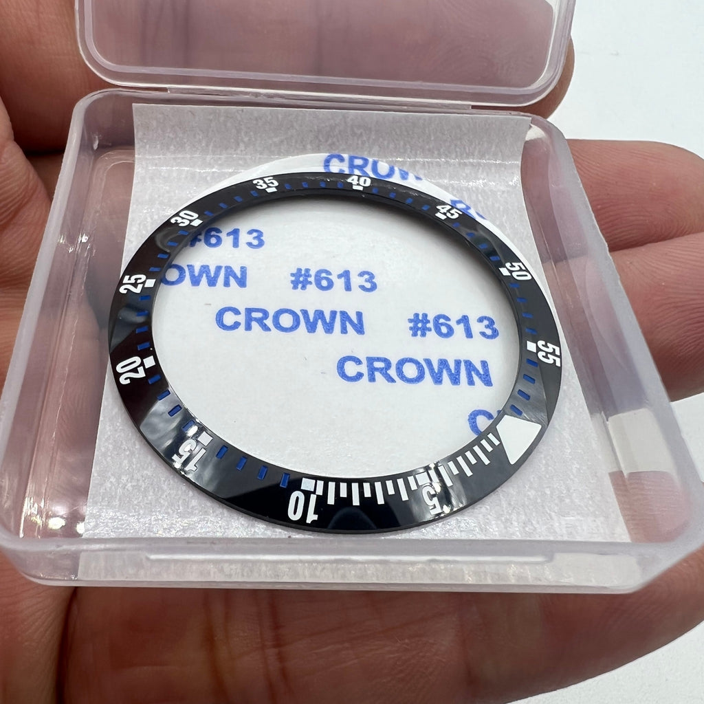 38mm/30.5mm Black Bezel Blue Graduation Ceramic Watch Bezel Insert Watch Parts