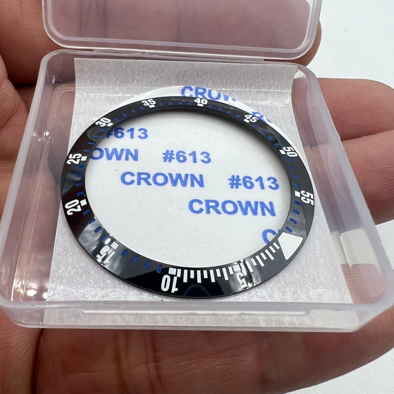 38mm/30.5mm Black Bezel Blue Graduation Ceramic Watch Bezel Insert Watch Parts