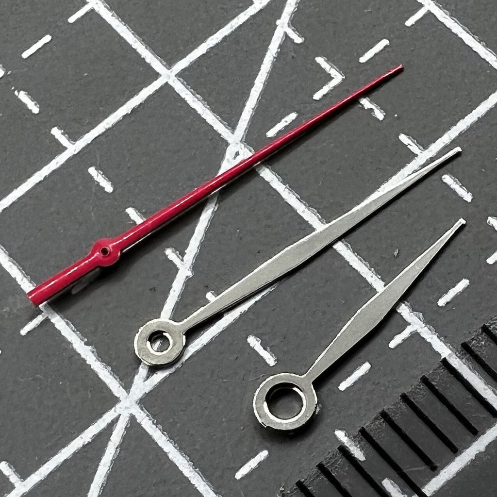 2 Sets/Pack 14mm Silver Trim Watch Hands for Miyota 2315 2035 2036 2115 2305
