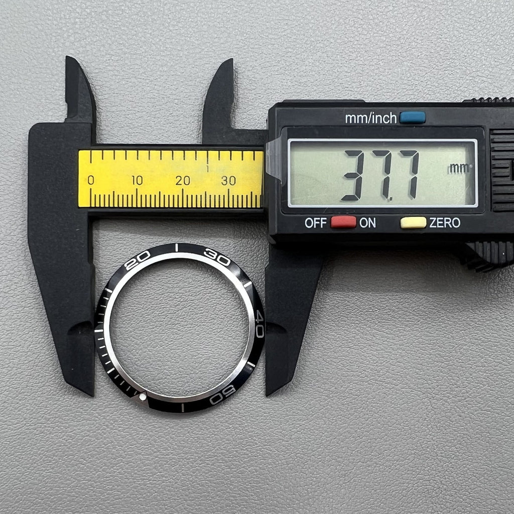 38mm Black Aluminium AlloyWatch Bezel Insert for Omega Seamaster 600