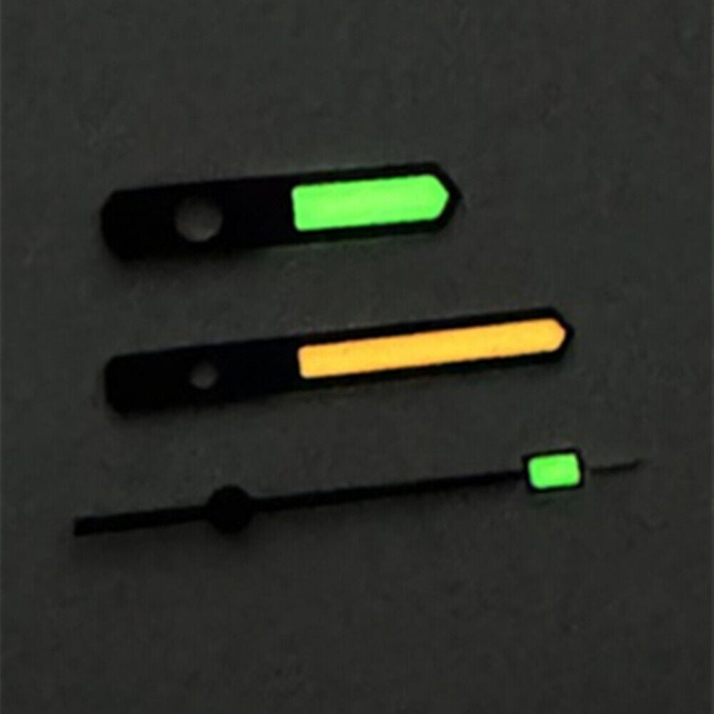 Green+Orange Lume Black Matted Trim Watch Hands for SKX007/SPR777 NH35A/NH36