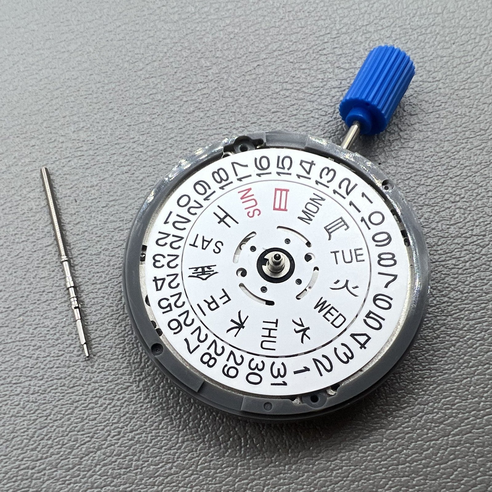 Seiki NH36 Movement White Disk Japanese+English Font Week Crown@3.8