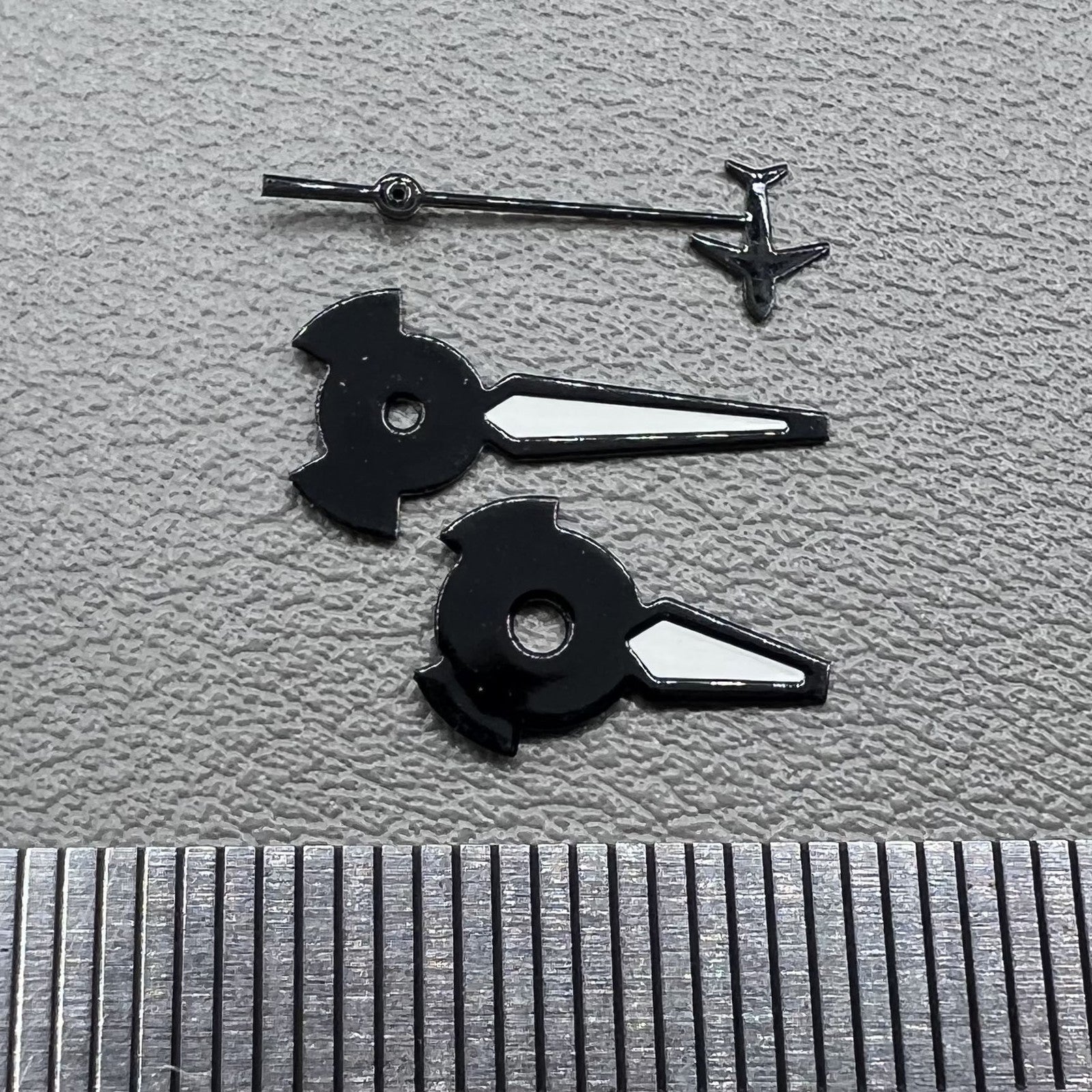 Green Lume Plane Small Second Black Trim 3 Hands Watch Hands for NH35/NH36/4R/7S