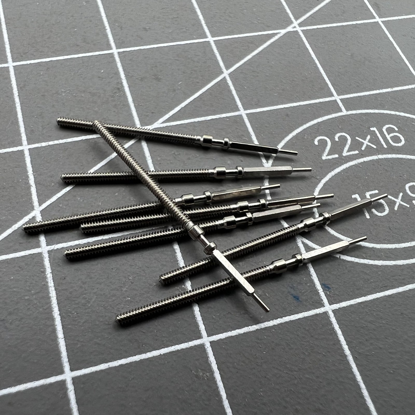 3 PIECES Generic Watch Winding Stems for Hangzhou 2189 Skeleton Movement