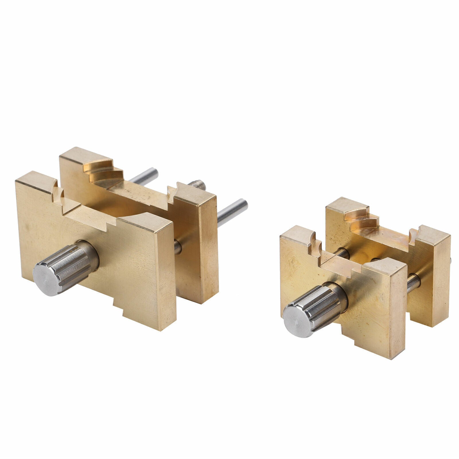 2PCS Watch Movement Holder Clamp Vise Copper Vintage Watchmakers Repair Tool
