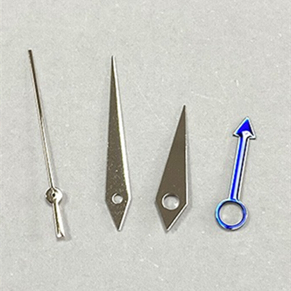 14.5mm Silver+Blue 4 Hands GMT Watch Hands for NH34 Movement Watch Part
