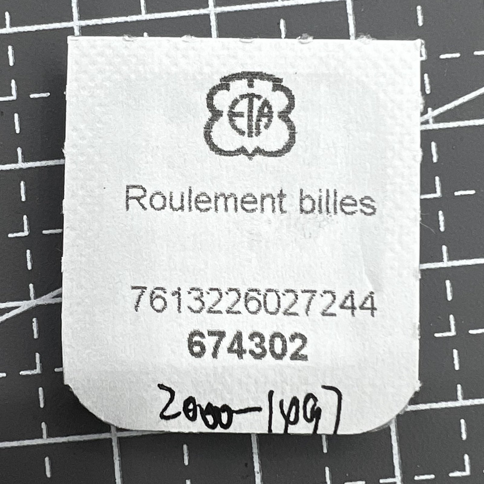 Ref.1497 Ball Bearing Replacement Spare Parts For Movement ETA 2000-1