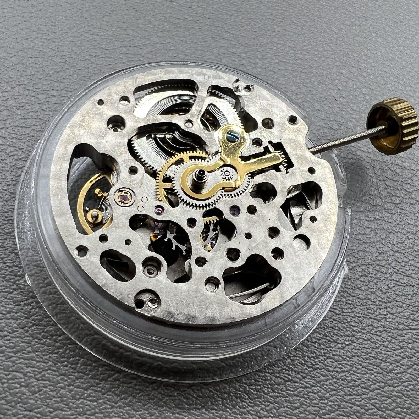 Hollow Hangzhou 2189 Automatic Mechanical Movement Red Rotor 3 Hands