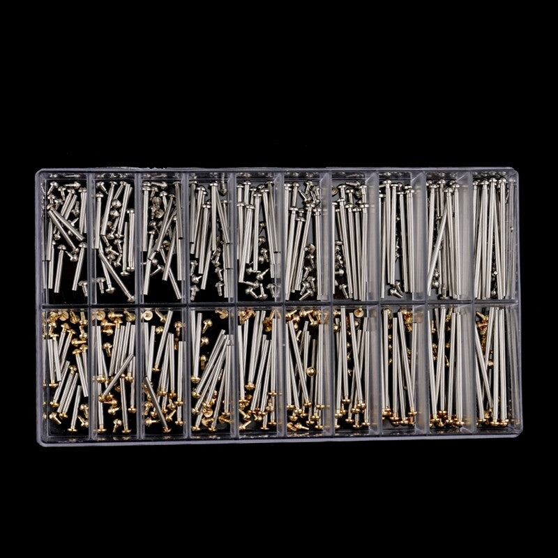 200pcs Watch Strap Screws Link Pins Kit Watch Band Screw Assortment Set 10-28mm