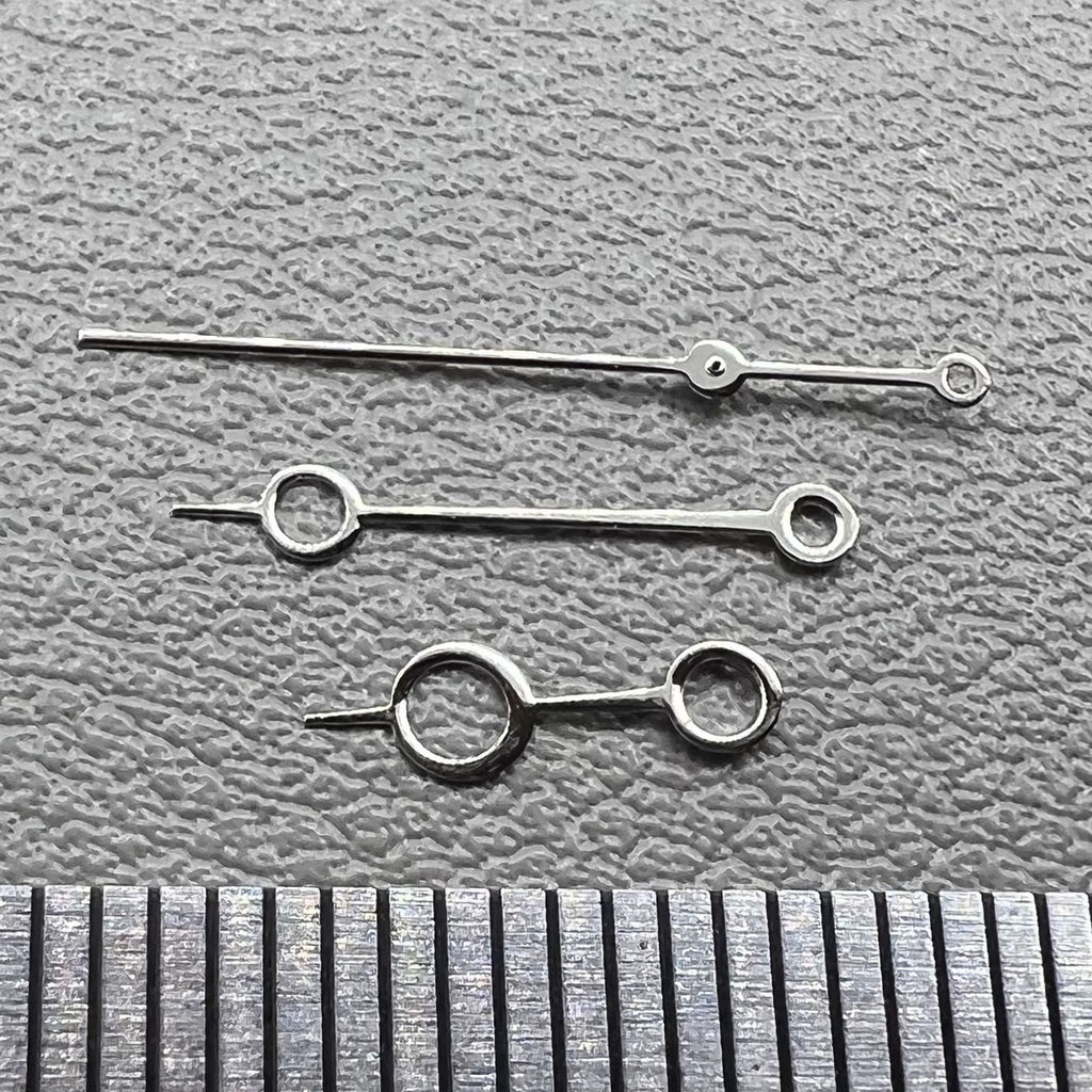 2 Sets Modified Silver Circle Hollow No Lume Watch Hands for NH35/36 NH38 NH72