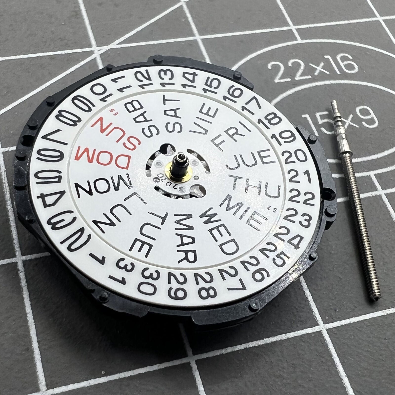 Japan Epson PC33 Movement Double Calendar Date@3