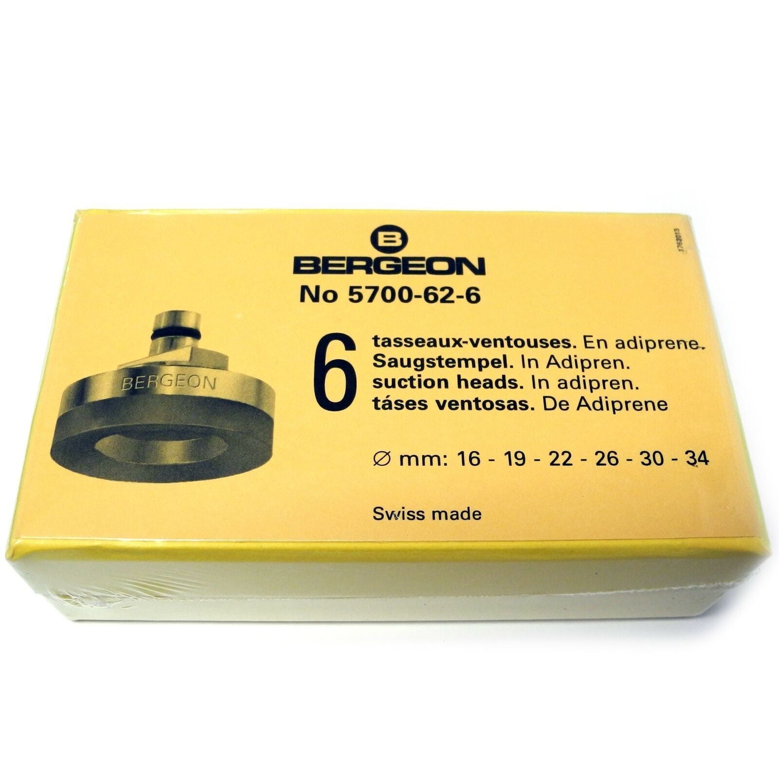 Bergeon 5700-62-6 Die Set Of 6 Suction Upper Dies Round Heads In Adiprene