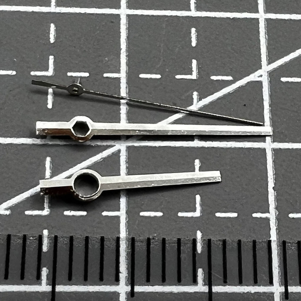2 Sets/Pack No Lume Silver Hands for Miyota 8285 Movement Fit 31mm Watch Dial
