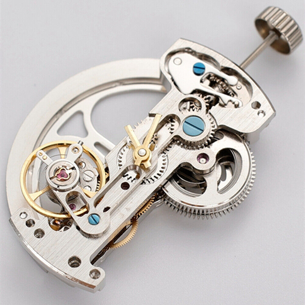 Asian LG0807 Silver Rectangle Bare Balance Wheel Automatic Mechanical Movement