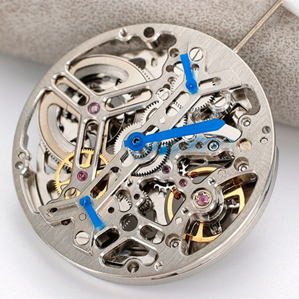 Asian HZ7590A Silver Hollow Bare Balance Wheel Automatic Mechanical Movement