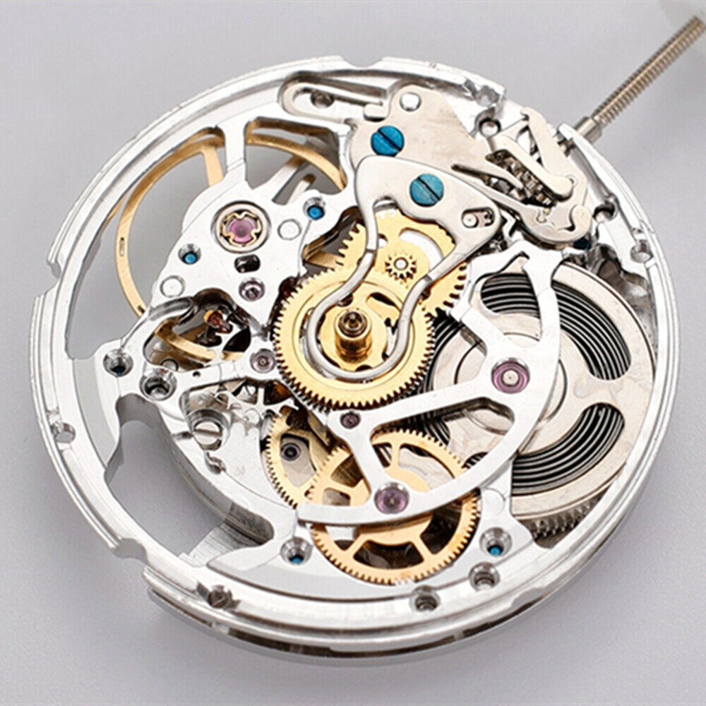 China Made HZ6600A Silver Hollow 3 Hands Automatic Mechanical Movement