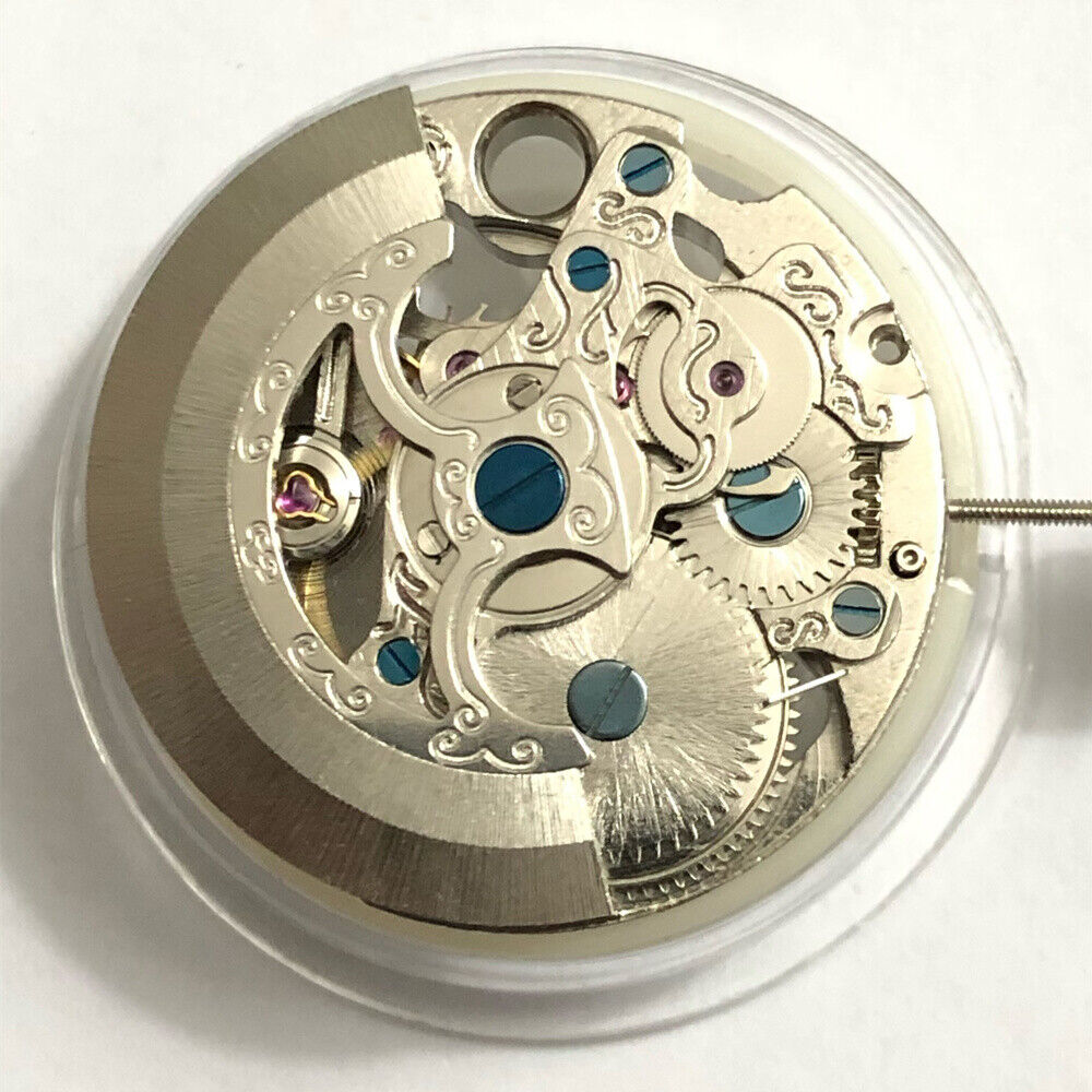 China Made 7120 Silver Hollow Extra Large Automatic Mechanical Movement