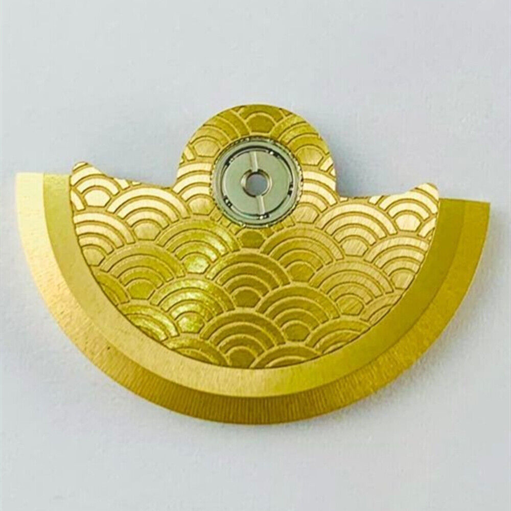 Golden Sea Wave Carved Rotor Oscillating Weight for Miyota NH35 NH36 Movement
