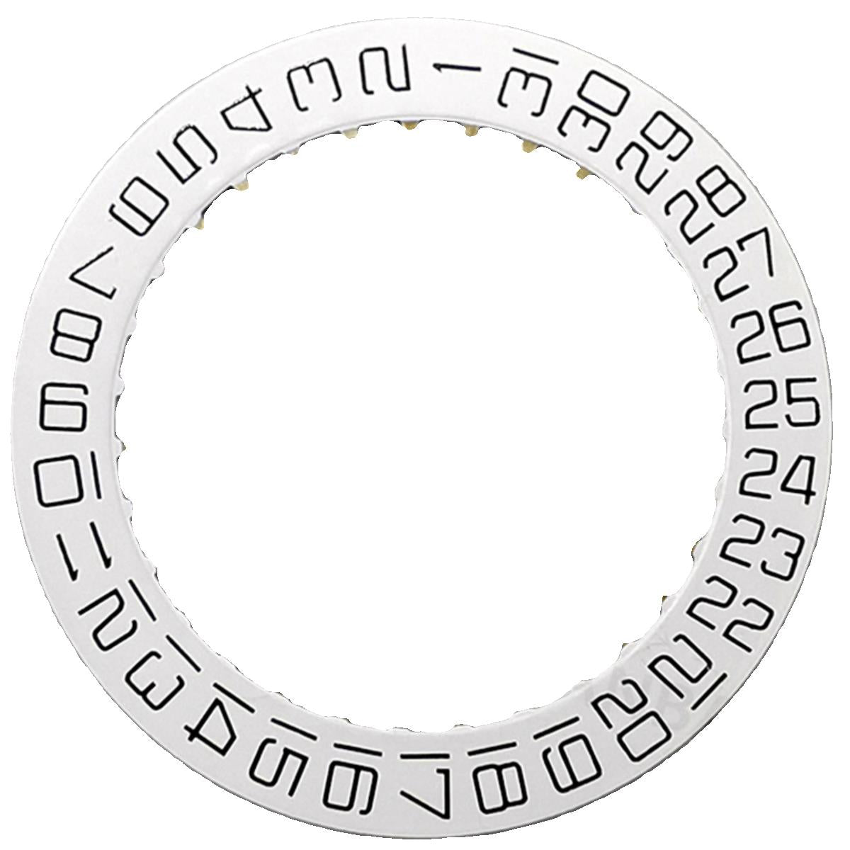 Swiss White Date Disk Wheel Date Wheel for ETA2824 Date At 3 Square Font