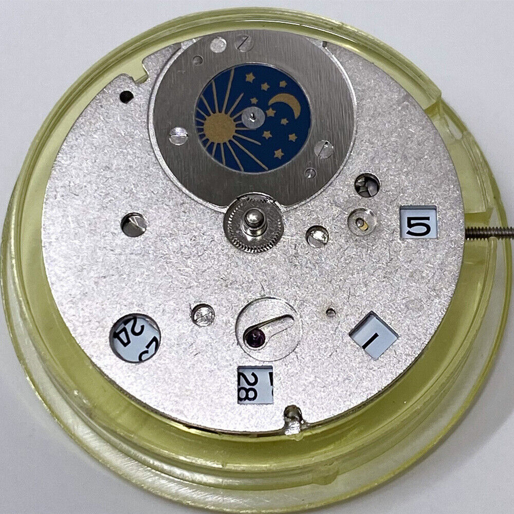 New Mingzhu 2813 Automatic Mechanical Movement Moon Phase@12 Small Second@6