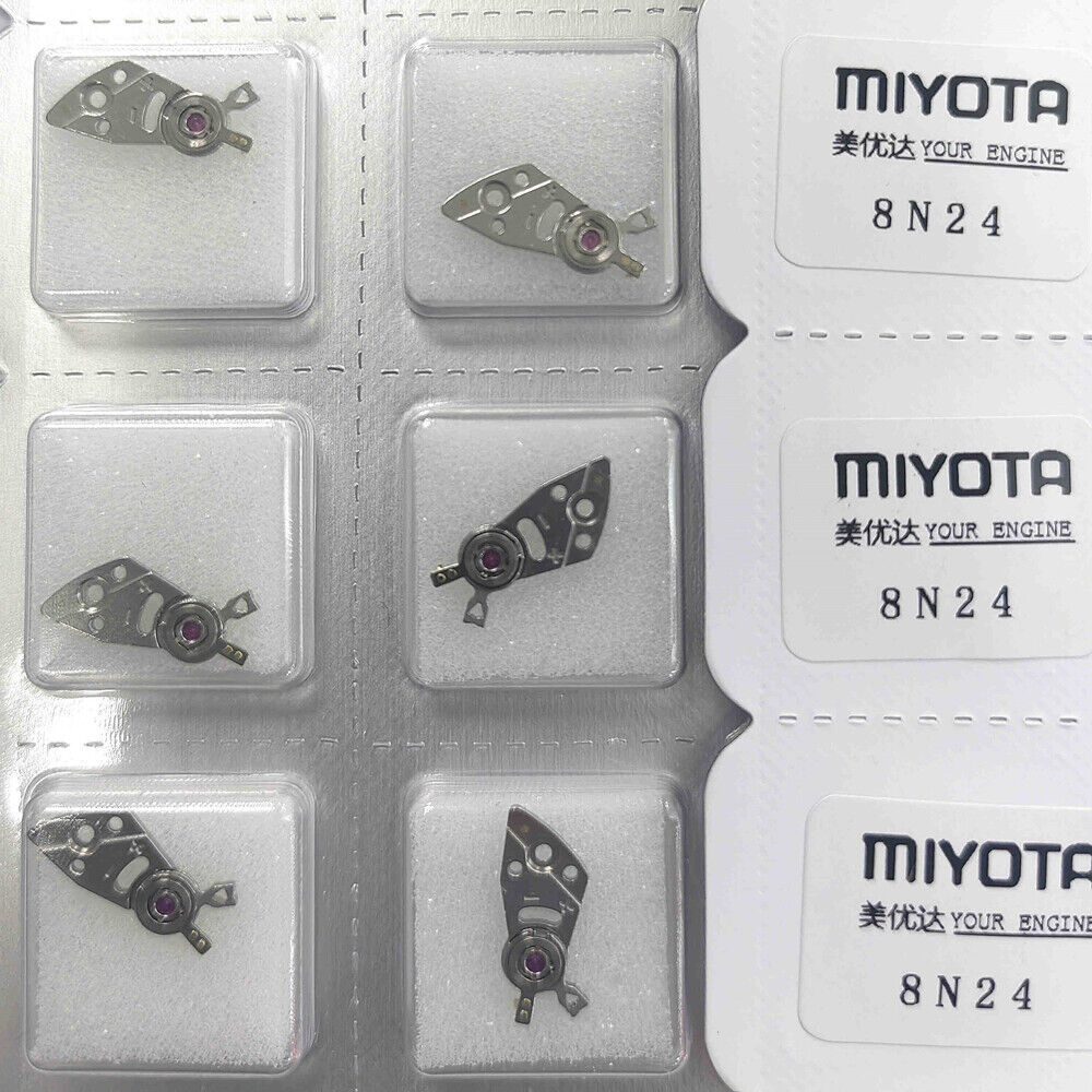 Genuine Japan Made Silver Splint of Balance Wheel Fit for Miyota 8N24 Movement