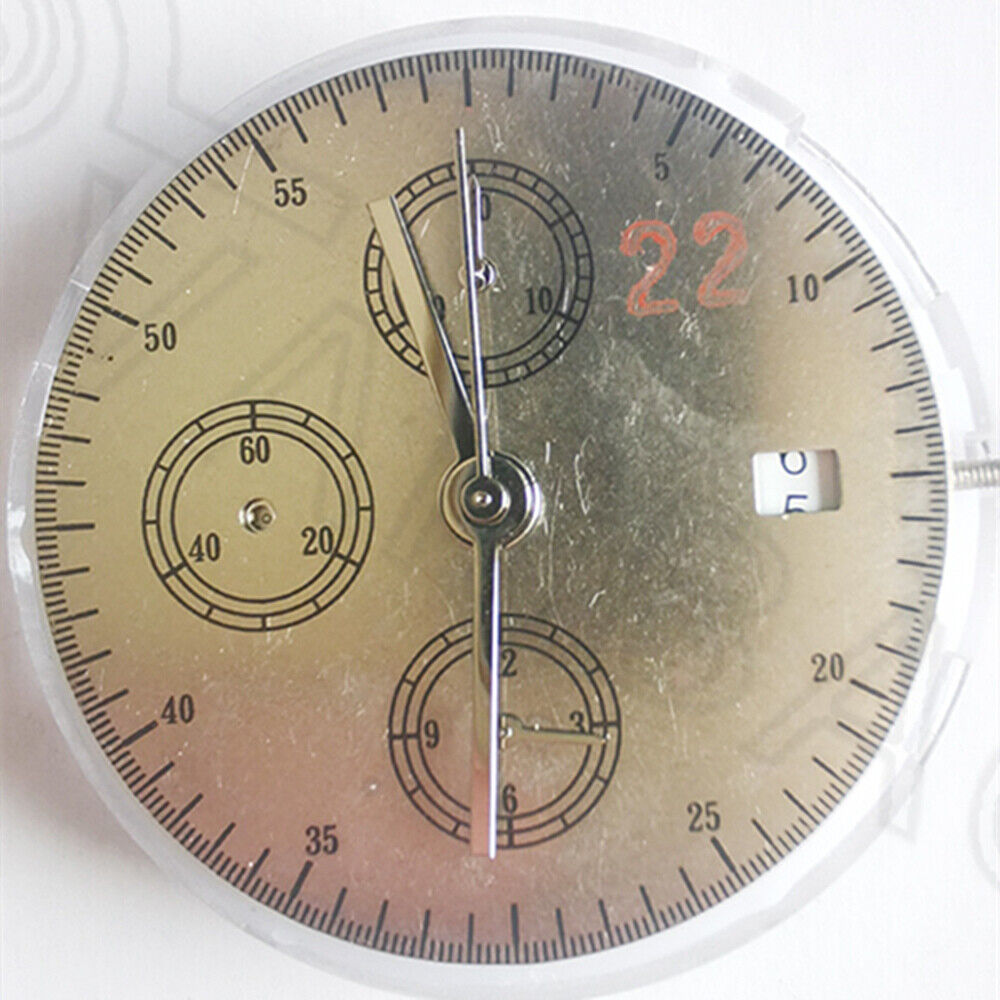 China Made 7750 Mechanical Movement Small Second@6@12 Single Calendar At 3