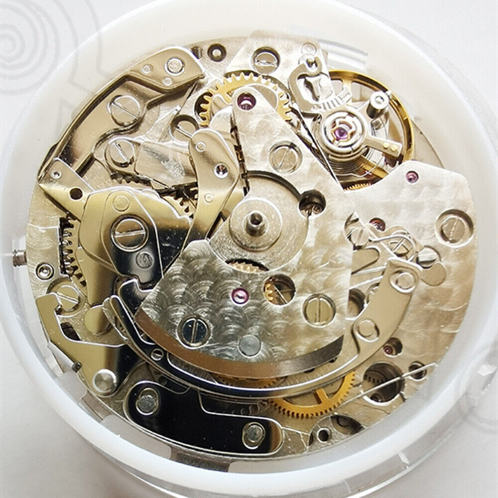 Asian 7750 7753 Mechanical Movement Small Second@6 White Single Calendar At 4.5