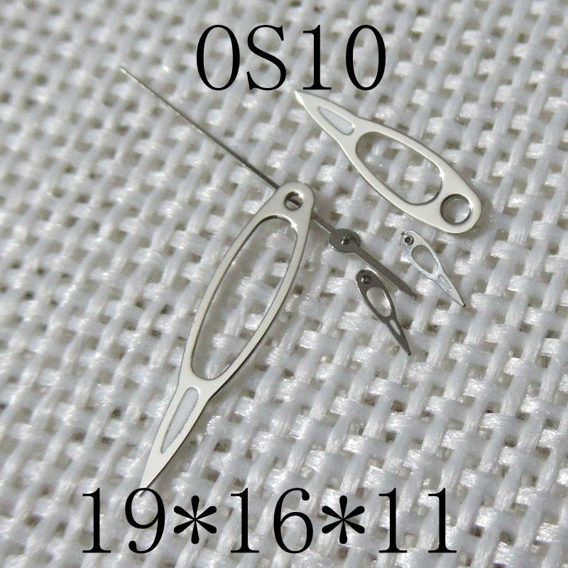 19X16x11mm Hollow Silver Green Lume Watch Hands for Miyota OS10 0S10 Movement