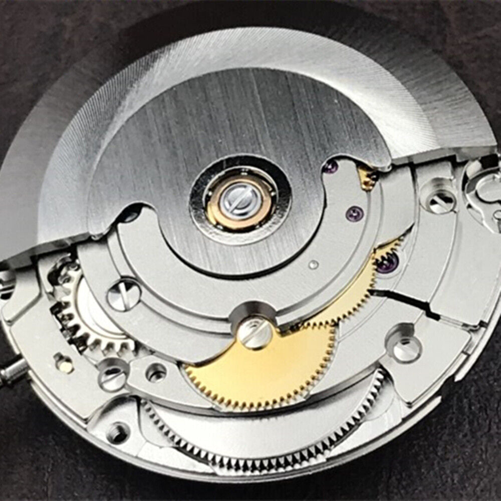 Genuine Swiss Silver Day Date ETA2836-2 Geneva V8 Certified Mechanical Movement