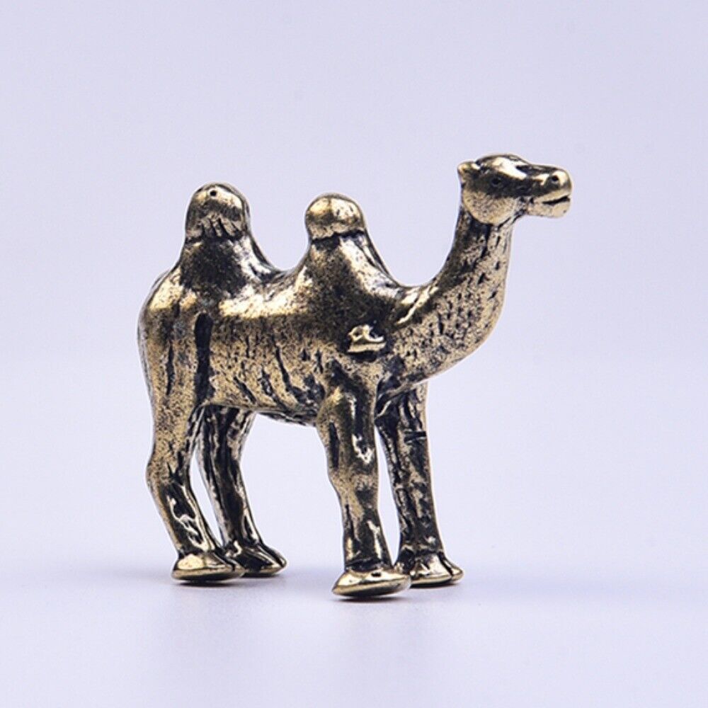 Solid Copper Camel Trinket Vintage Hand Carved Bronze Model Figurines