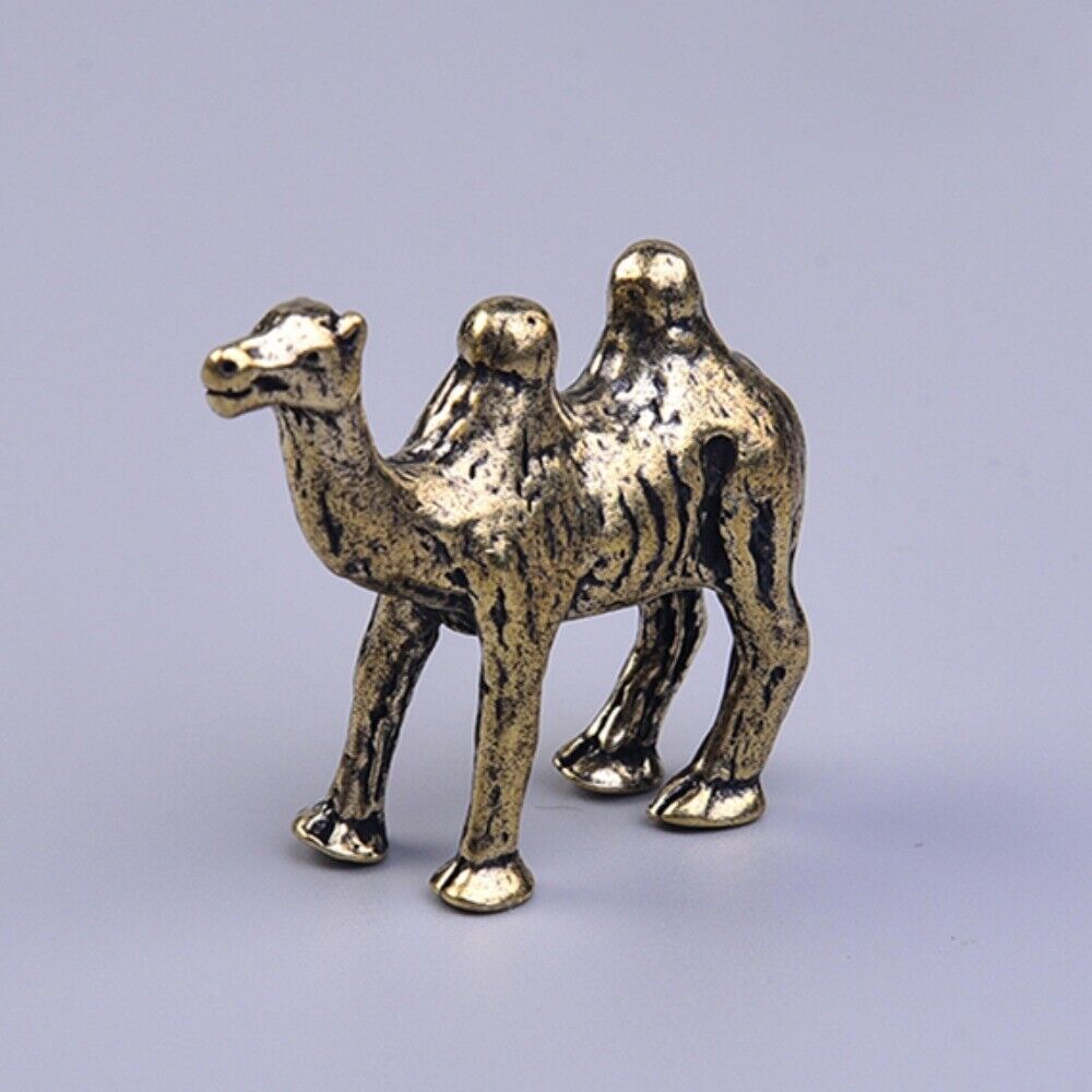 Solid Copper Camel Trinket Vintage Hand Carved Bronze Model Figurines