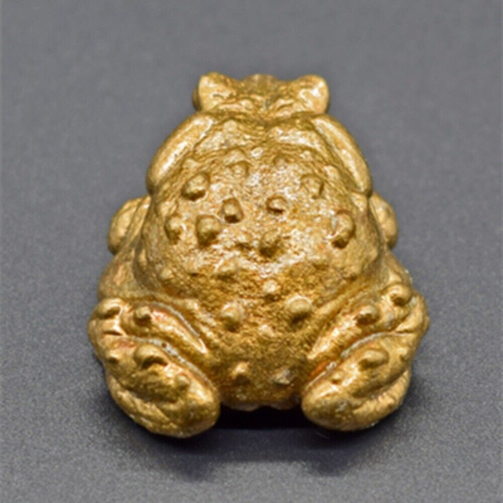 Solid Copper Toad Frog Trinket Vintage Hand Carved Bronze Model Figurines