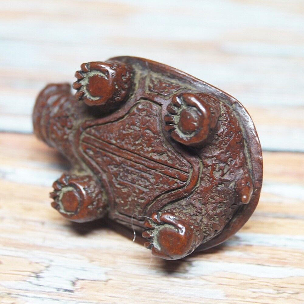 Solid Copper Japanese Style Turtle Trinket Hand Carved Bronze Model Figurines
